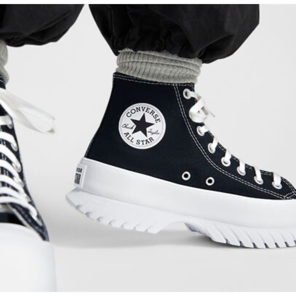Converse CTAS Hi Lugged 2.0 Platform Shoes Black Canvas Mens 9.5 or Womens 11.5 - Picture 9 of 12
